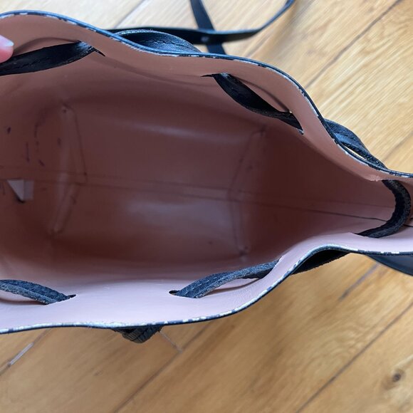 Mansur Gavriel Mini Bucket Bag Black/Ballerina - Picture 12 of 14